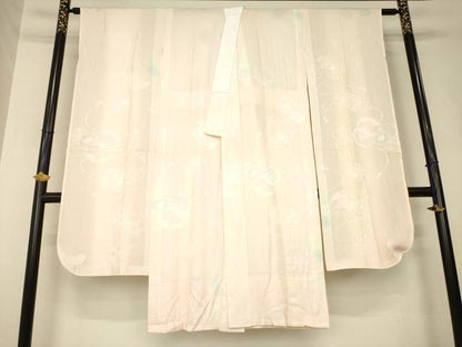 平和屋着物●振袖用長襦袢　無双仕立て　花鼓地紋　暈し染め　鈴乃屋扱い　正絹　逸品　AABL5450ck
