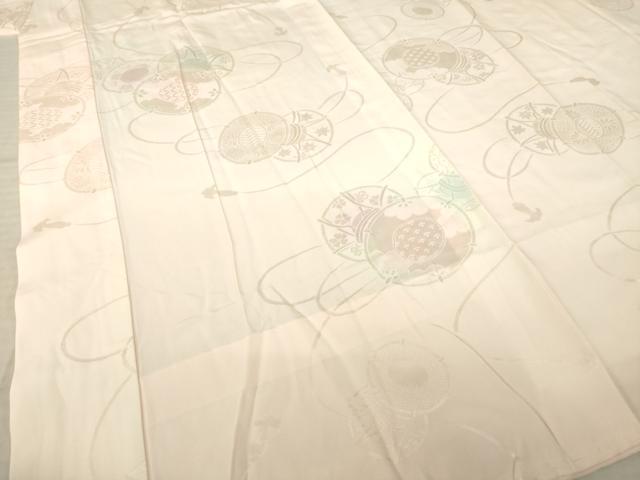 平和屋着物●振袖用長襦袢　無双仕立て　花鼓地紋　暈し染め　鈴乃屋扱い　正絹　逸品　AABL5450ck