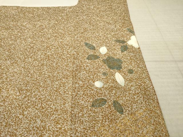平和屋着物●訪問着　扇面花文　ロング丈　正絹　逸品　AABL5453ck