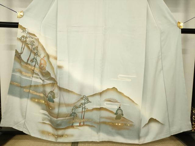 平和屋着物●訪問着　人物文　金彩　正絹　逸品　AABL5459ck