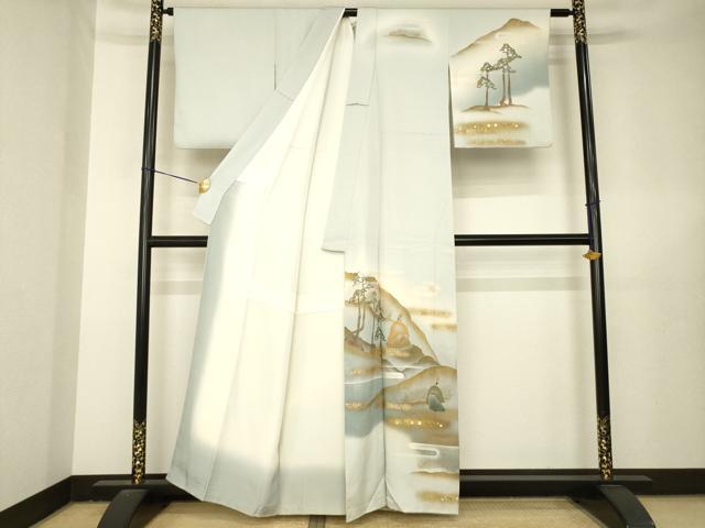 平和屋着物●訪問着　人物文　金彩　正絹　逸品　AABL5459ck
