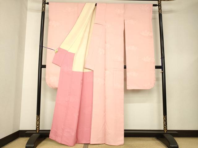 平和屋着物●豪華振袖　雲重ね地紋　虹色　正絹　逸品　AABL5462ck