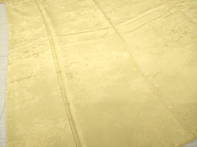 平和屋着物●上質な色無地　立波地紋　蜂蜜色　正絹　逸品　AABL5465ck