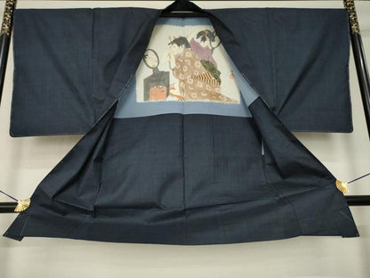平和屋着物●男性　本場大島紬　アンサンブル　100亀甲　総詰め　山田菊士作　証紙付き　正絹　逸品　未使用　AABL5474ck