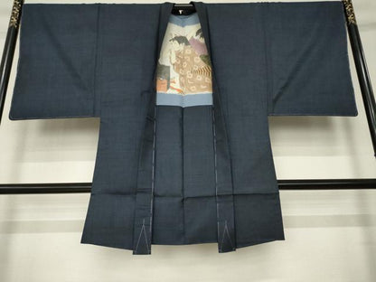 平和屋着物●男性　本場大島紬　アンサンブル　100亀甲　総詰め　山田菊士作　証紙付き　正絹　逸品　未使用　AABL5474ck