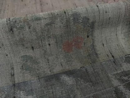 平和屋着物●上質な紬　横段花文　百柄　正絹　逸品　AABL5476ck