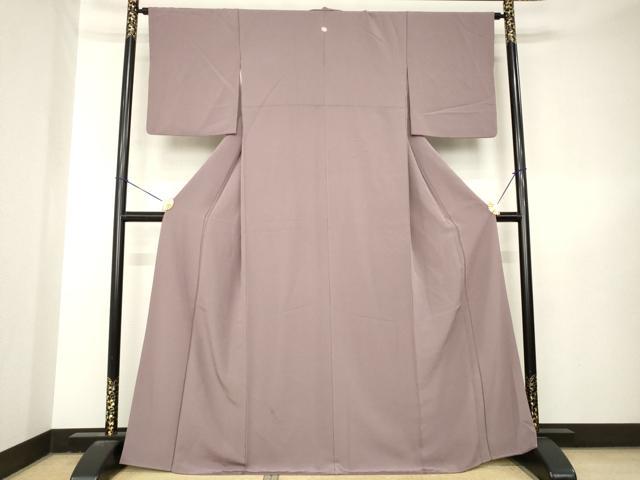 平和屋着物●上質な色無地　鳩羽鼠色　正絹　逸品　AABL5480ck