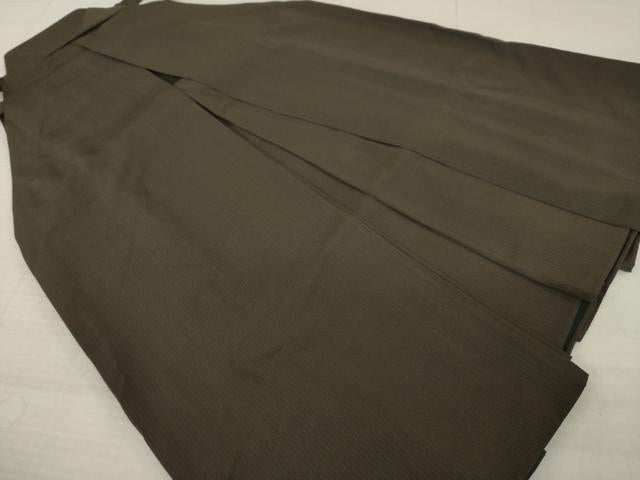 平和屋着物●男性　行灯袴　縞　正絹　逸品　AABL5485ck