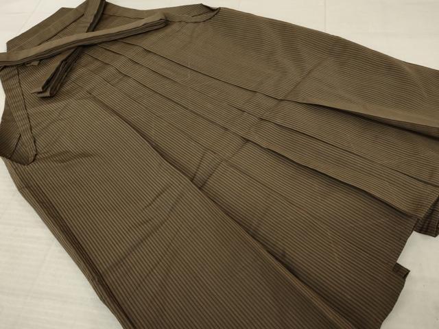 平和屋着物●男性　行灯袴　縞　正絹　逸品　AABL5486ck