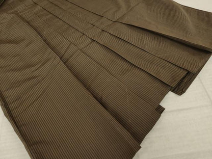 平和屋着物●男性　行灯袴　縞　正絹　逸品　AABL5486ck