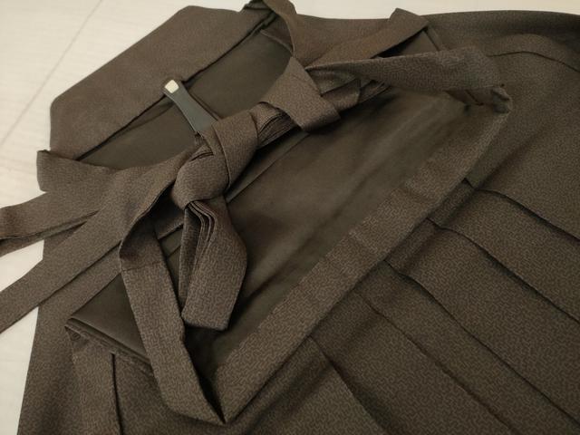 平和屋着物●男性　行灯袴　幾何学霞文　正絹　逸品　AABL5487ck