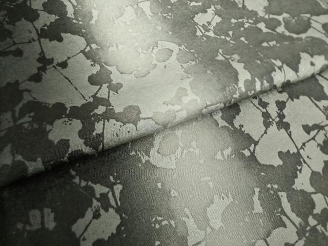 平和屋着物●日展作家　山本唯与志　レリーフ染　訪問着　蔦草シルエット　暈し染め　黒地　やまと誂製　正絹　逸品　AABL5493ck