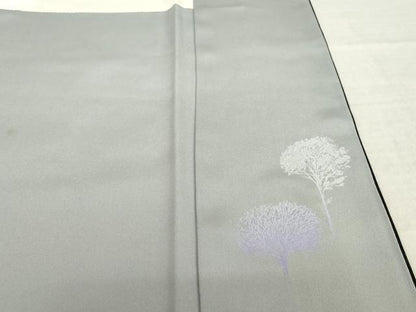 平和屋着物●日展作家　山本唯与志　レリーフ染　訪問着　蔦草シルエット　暈し染め　黒地　やまと誂製　正絹　逸品　AABL5493ck
