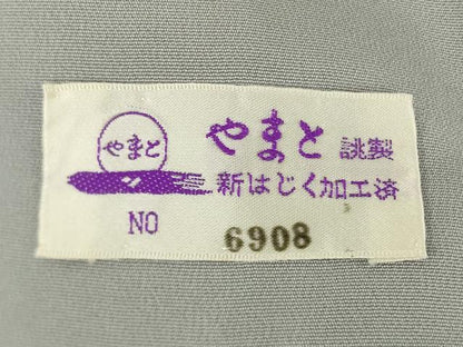 平和屋着物●日展作家　山本唯与志　レリーフ染　訪問着　蔦草シルエット　暈し染め　黒地　やまと誂製　正絹　逸品　AABL5493ck