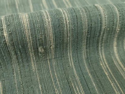 平和屋着物●浦野理一　経節紬　霞文　正絹　逸品　AABL5496ck