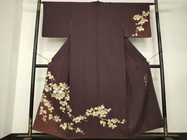 平和屋着物●金彩友禅　卓越技能者・名工・和田光正　訪問着　草花文　まるやま扱い　正絹　逸品　AABL5499ck
