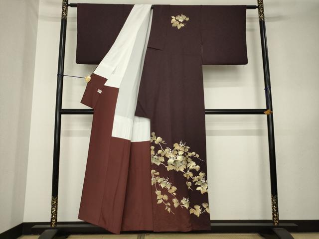 平和屋着物●金彩友禅　卓越技能者・名工・和田光正　訪問着　草花文　まるやま扱い　正絹　逸品　AABL5499ck