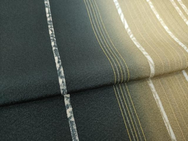 平和屋着物●訪問着　作家物　間道　鈴乃屋扱い　正絹　逸品　AABL5509ck