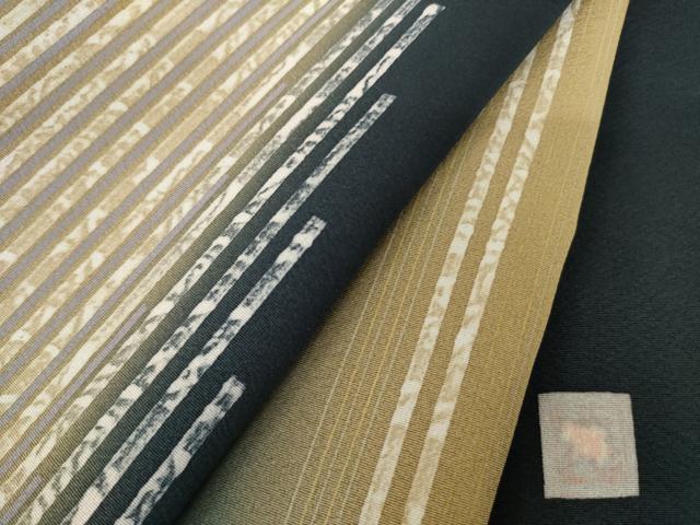 平和屋着物●訪問着　作家物　間道　鈴乃屋扱い　正絹　逸品　AABL5509ck