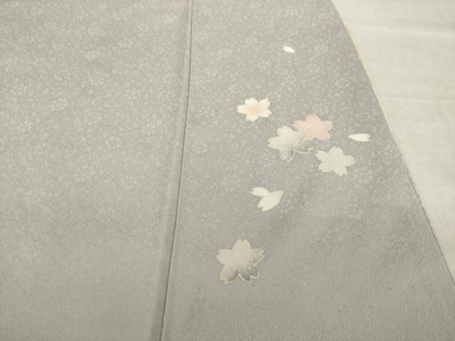 平和屋着物●訪問着　舞桜文　暈し染め　金彩　正絹　逸品　AABL5515ck