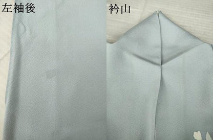平和屋着物●訪問着　友禅　作家物　枝花文　暈し染め　金銀彩　ロング丈　正絹　逸品　AABL5518ck