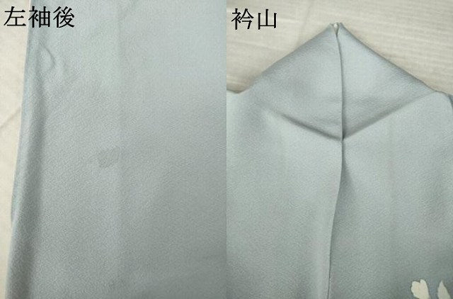 平和屋着物●訪問着　友禅　作家物　枝花文　暈し染め　金銀彩　ロング丈　正絹　逸品　AABL5518ck