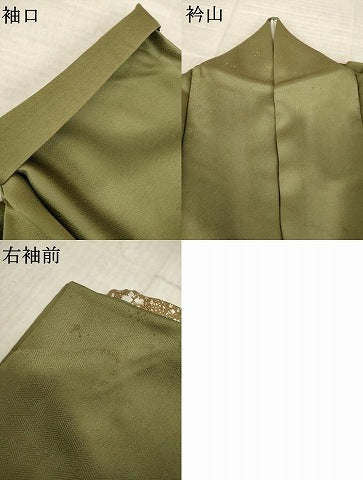 平和屋着物●豪華色留袖　駒刺繍　絵巻風景花文　暈し染め　金銀彩　正絹　逸品　AABL5523ck