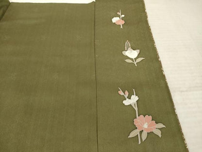 平和屋着物●豪華色留袖　駒刺繍　絵巻風景花文　暈し染め　金銀彩　正絹　逸品　AABL5523ck