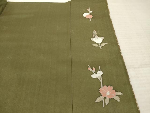 平和屋着物●豪華色留袖　駒刺繍　絵巻風景花文　暈し染め　金銀彩　正絹　逸品　AABL5523ck
