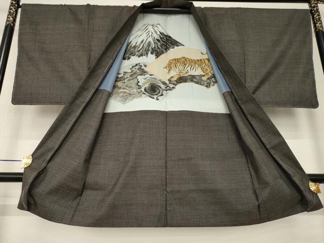 平和屋着物●男性　本場大島紬　アンサンブル　80亀甲　総詰め　正絹　逸品　AABL5532ck