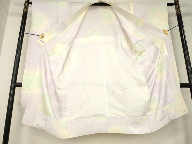 平和屋着物●振袖用長襦袢　無双仕立て　舞花地紋　暈し染め　やまと誂製　正絹　逸品　AABL5539ck