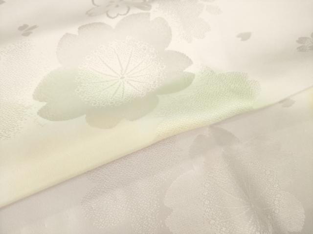 平和屋着物●振袖用長襦袢　無双仕立て　舞花地紋　暈し染め　やまと誂製　正絹　逸品　AABL5539ck