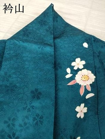 平和屋着物●豪華振袖　舞花文　金彩　京都きもの友禅扱い　正絹　逸品　AABL5540ck