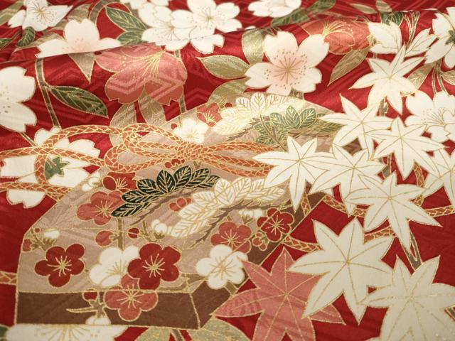 平和屋着物●豪華振袖　駒刺繍　御所車花文　暈し染め　金彩　鈴乃屋扱い　正絹　逸品　AABL5541ck