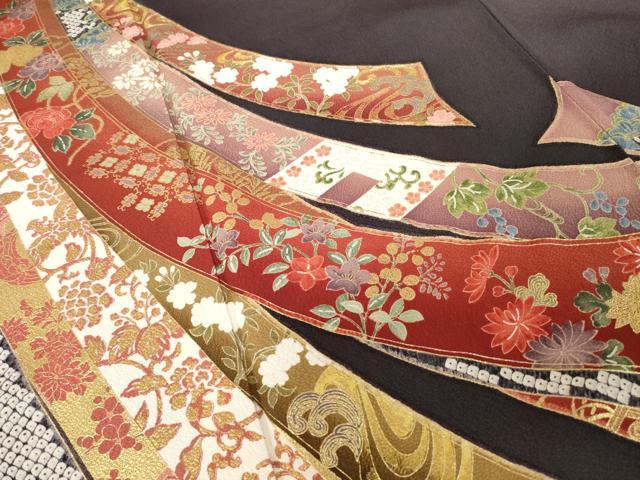 平和屋着物●豪華振袖　束ね熨斗花文　暈し染め　金彩　正絹　逸品　AABL5543ck
