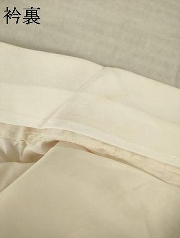 平和屋着物●振袖用長襦袢　袷　総絞り　飛鶴松文　半衿刺繍　正絹　逸品　AABL5554ck
