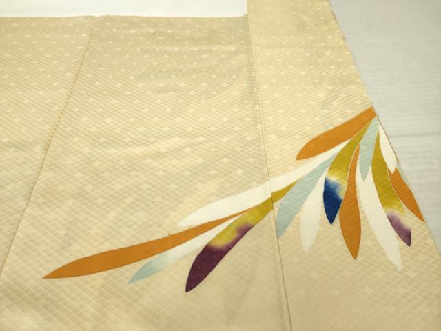 平和屋着物●豪華色留袖　駒刺繍　舞花文　金彩　正絹　逸品　AABL5556ck