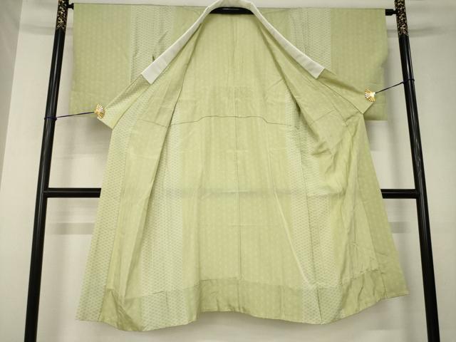 平和屋着物●長襦袢　無双仕立て　麻の葉間道　正絹　逸品　AABL5557ck
