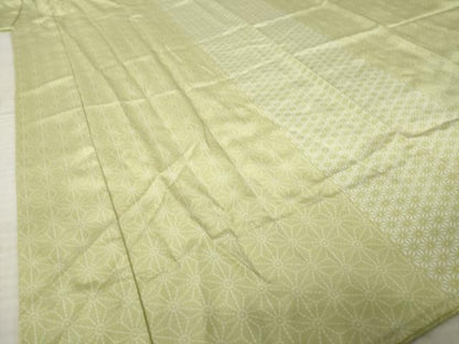 平和屋着物●長襦袢　無双仕立て　麻の葉間道　正絹　逸品　AABL5557ck