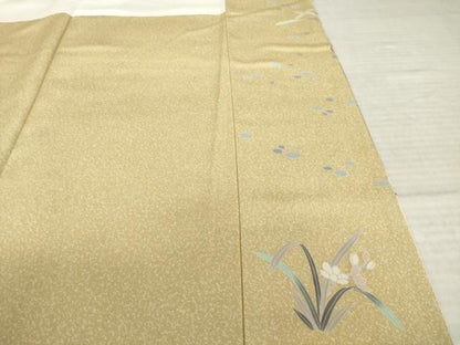 平和屋着物●訪問着　友禅　作家物　鴛鴦花文　暈し染め　正絹　逸品　AABL5566ck