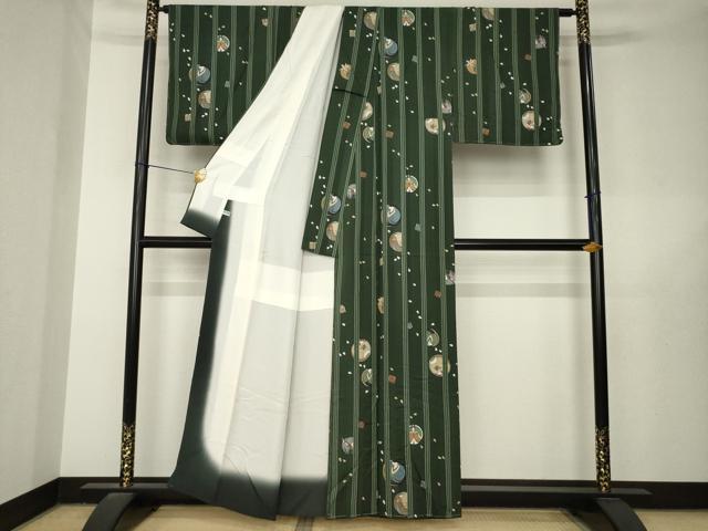 平和屋着物●上質な小紋　竹取物語　正絹　逸品　未使用　AABL5571ck
