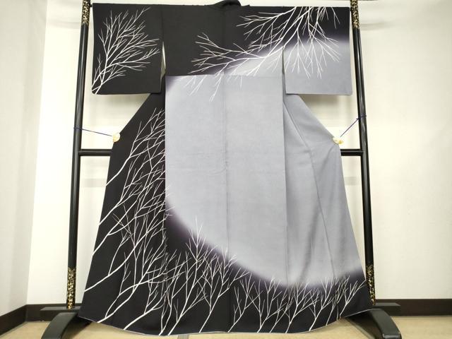 平和屋着物●訪問着　木立　暈し染め　正絹　逸品　AABL5572ck