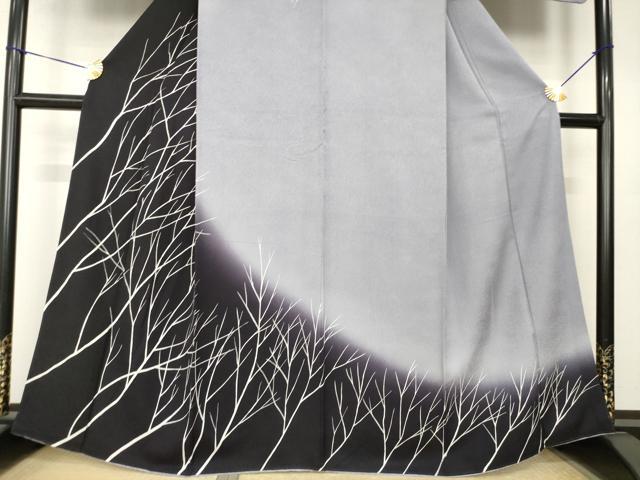 平和屋着物●訪問着　木立　暈し染め　正絹　逸品　AABL5572ck