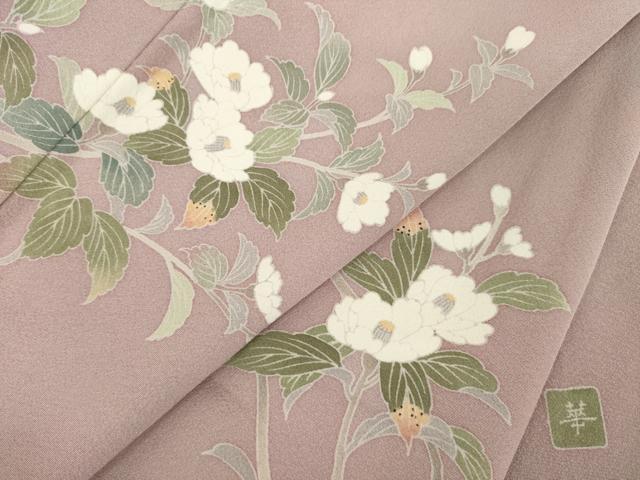 平和屋着物●訪問着　友禅　作家物　流水花文　暈し染め　正絹　逸品　AABL5577ck