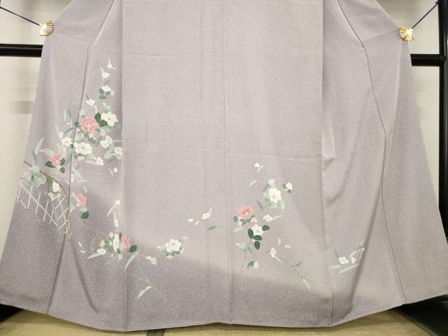 平和屋着物●訪問着　友禅　花籬文　正絹　逸品　AABL5579ck