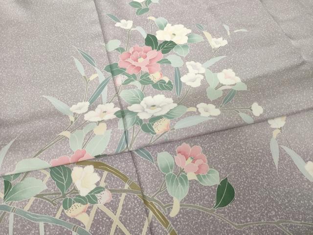 平和屋着物●訪問着　友禅　花籬文　正絹　逸品　AABL5579ck