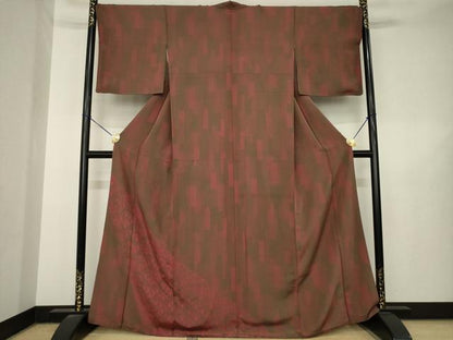 平和屋着物●訪問着　短冊花文　正絹　逸品　AABL5581ck