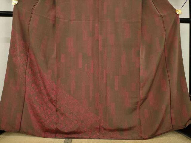 平和屋着物●訪問着　短冊花文　正絹　逸品　AABL5581ck