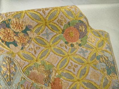 平和屋着物●豪華色留袖　作家物　総刺繍　道長花文　金糸　正絹　逸品　AABL5583ck