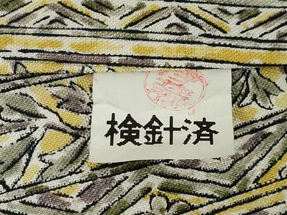 平和屋着物●訪問着　中国三大刺繍　スワトウ刺繍　汕頭刺繍　総刺繍　道長更紗花文　胴抜き仕立て　正絹　逸品　AABL5585ck